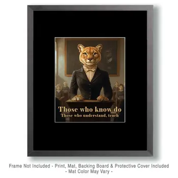 Those who know do. Those who understand, teach - Teacher & Education Art Prints - 8"x10" Artwork for 11"x14" Frame