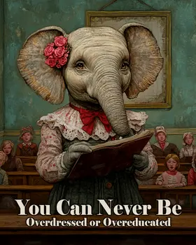 You can never be overdressed or overeducated - Teacher & Education Art Prints - 8"x10" Artwork for 11"x14" Frame