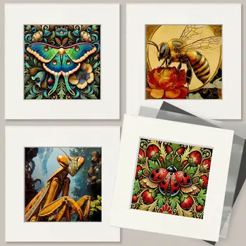 Grunge Black Widow Spider - Insect Wall Art Prints – 8″x10″ Artwork for 11″x14″ Frame
