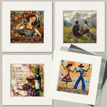 Italian Vineyard - Wine Wall Art Prints – 8″x10″ Artwork for 11″x14″ Frame