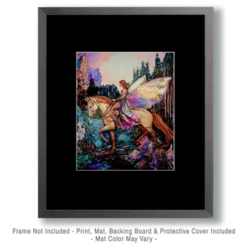 A Fine Morning Ride - Fairies Wall Art Prints – 8″x10″ Artwork for 11″x14″ Frame