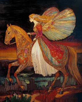 Late Night Ride Back - Fairies Wall Art Prints – 8″x10″ Artwork for 11″x14″ Frame
