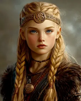 Portrait of a Young Freya - Freya the Norse Goddess Wall Art Prints – 8″x10″ Artwork for 11″x14″ Frame