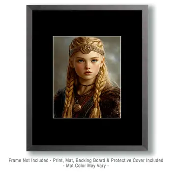 Portrait of a Young Freya - Freya the Norse Goddess Wall Art Prints – 8″x10″ Artwork for 11″x14″ Frame
