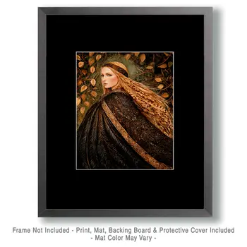 Golden Fall Freya - Freya the Norse Goddess Wall Art Prints – 8″x10″ Artwork for 11″x14″ Frame