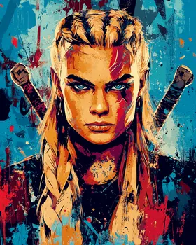 Freya Warrior Goddess - Freya the Norse Goddess Wall Art Prints – 8″x10″ Artwork for 11″x14″ Frame