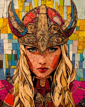 Craquelure Freya - Freya the Norse Goddess Wall Art Prints – 8″x10″ Artwork for 11″x14″ Frame