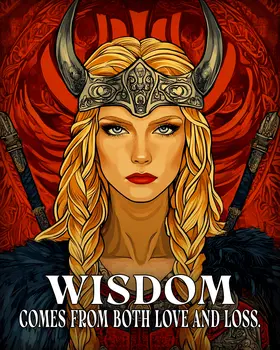 Wisdom - Freya the Norse Goddess Wall Art Prints – 8″x10″ Artwork for 11″x14″ Frame