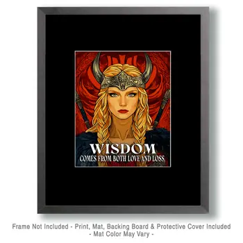Wisdom - Freya the Norse Goddess Wall Art Prints – 8″x10″ Artwork for 11″x14″ Frame