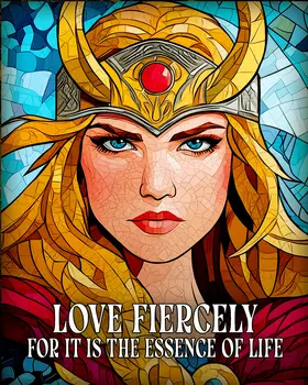 Love Fiercely - Freya the Norse Goddess Wall Art Prints – 8″x10″ Artwork for 11″x14″ Frame