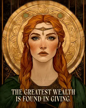 Greatest Wealth - Freya the Norse Goddess Wall Art Prints – 8″x10″ Artwork for 11″x14″ Frame
