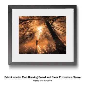 Reflection of Sun Peaking Through - Wall Art Print - Moody Ethereal Landscapes - 10"x8" Artwork - 14"x11" Mat