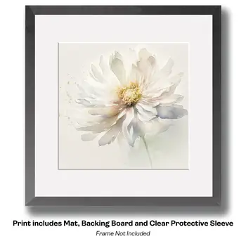 Flowering Desert Cactus with Pink Flowers 8"x10" Floral Art Print for 11"x14" Frame