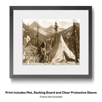Bigfoot Campground Sighting - Bigfoot Prints – 10″x8″ Artwork in 14″x11″ Mat