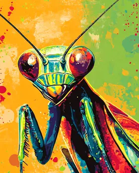 ViPop Art Praying Mantis - Insect Wall Art Prints – 8″x10″ Artwork for 11″x14″ Frame