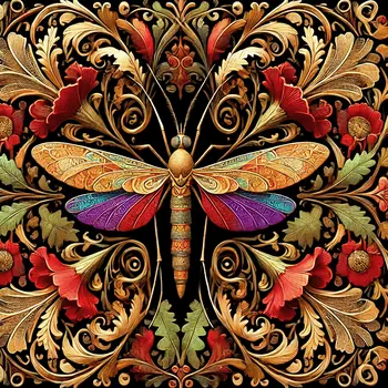 Vintage Art Nouveau Mosquito - Insect Wall Art Prints – 8″x10″ Artwork for 11″x14″ Frame