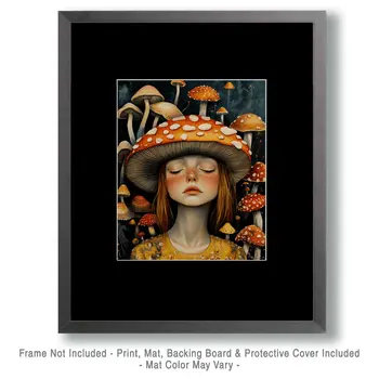 Shroom Head Trip - Mushroom Art Prints - 8"x10" Art Print for 11"x14" Frame