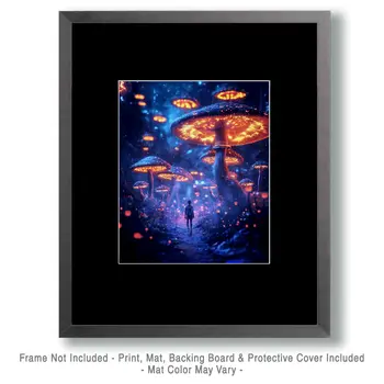 Shroom Altered States - Mushroom Art Prints - 8"x10" Art Print for 11"x14" Frame