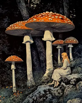Shroom Dream - Mushroom Art Prints - 8"x10" Art Print for 11"x14" Frame