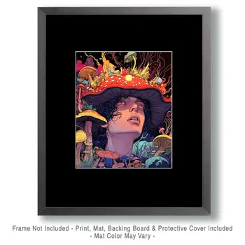 Mushroom Cap - Mushroom Art Prints - 8"x10" Art Print for 11"x14" Frame
