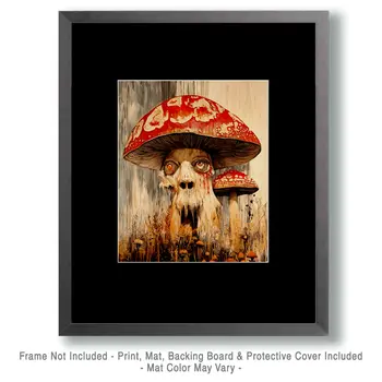 Muerte por Hongos - Mushroom Art Prints - 8"x10" Art Print for 11"x14" Frame