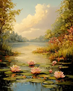 Highland Pond - Nature Art Prints - 8"x10" Artwork for 11"x14" Frame