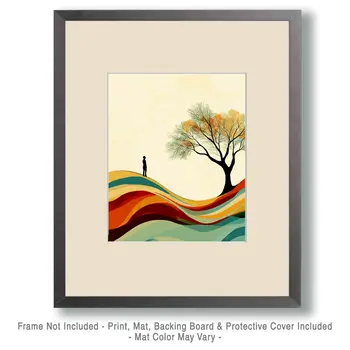 70's Eco Art - Nature Art Prints - 8"x10" Artwork for 11"x14" Frame