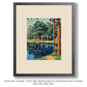 Camp Sabattis Shoreline - Nature Art Prints - 8"x10" Artwork for 11"x14" Frame