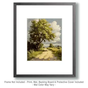 Early Afternoon Walk in Oil - Nature Art Prints - 8"x10" Artwork for 11"x14" Frame