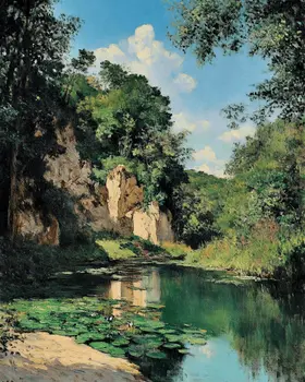 Cliffs on Limestone Creek - Nature Art Prints - 8"x10" Artwork for 11"x14" Frame