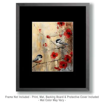 Chicadee dee dee dee - Nature Art Prints - 8"x10" Artwork for 11"x14" Frame