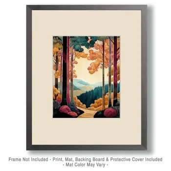 Fall in Hill Country - Nature Art Prints - 8"x10" Artwork for 11"x14" Frame