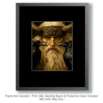 Up Close with Baldur and Hermod - Odin the Norse God Wall Art Prints – 8″x10″ Artwork for 11″x14″ Frame