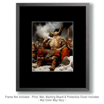 Primo Stuff! - Odin the Norse God Wall Art Prints – 8″x10″ Artwork for 11″x14″ Frame
