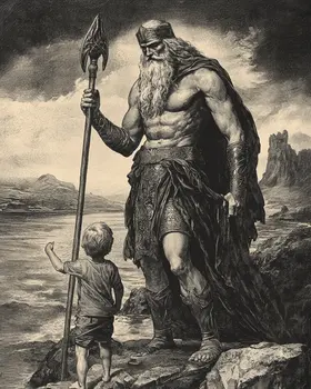 Getting Directions - Odin the Norse God Wall Art Prints – 8″x10″ Artwork for 11″x14″ Frame