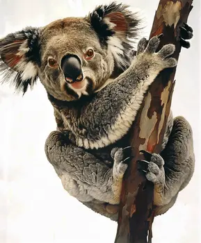 Climbing Koala Bear - Animal Kingdom Wall Art Prints, from Cute to Majestic – 8″x10″ Artwork for 11″x14″ Frame