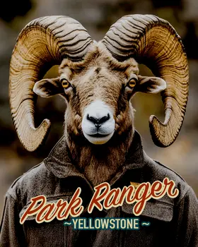 Bighorn Ram - Animal Park Ranger Wall Art Prints – 8″x10″ Artwork for 11″x14″ Frame