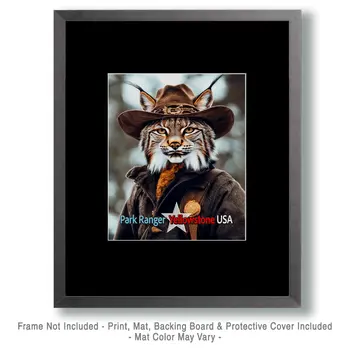Lynx - Animal Park Ranger Wall Art Prints – 8″x10″ Artwork for 11″x14″ Frame
