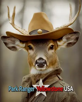 Buck Deer - Animal Park Ranger Wall Art Prints – 8″x10″ Artwork for 11″x14″ Frame