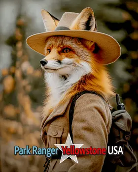 Red Fox - Animal Park Ranger Wall Art Prints – 8″x10″ Artwork for 11″x14″ Frame
