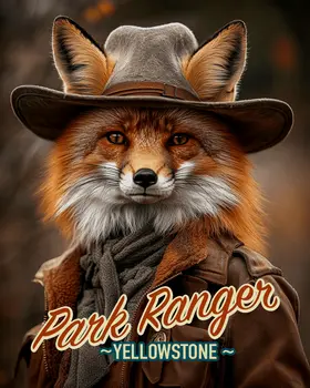 Red Fox #2 - Animal Park Ranger Wall Art Prints – 8″x10″ Artwork for 11″x14″ Frame