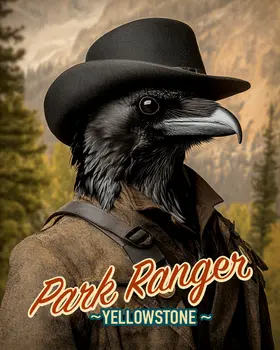 Raven - Animal Park Ranger Wall Art Prints – 8″x10″ Artwork for 11″x14″ Frame