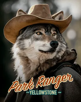 Wolf - Animal Park Ranger Wall Art Prints – 8″x10″ Artwork for 11″x14″ Frame