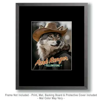 Wolf - Animal Park Ranger Wall Art Prints – 8″x10″ Artwork for 11″x14″ Frame