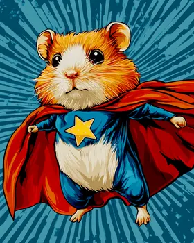 Mightier Mouse - Pet Superheros Art Prints – 8″x10″ Artwork for 11″x14″ Frame