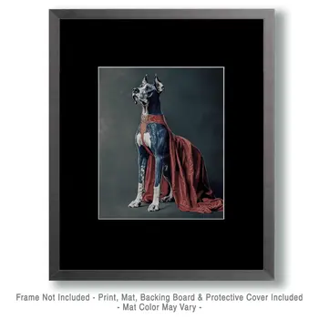 Majestic Great Dane Hero - Pet Superheros Art Prints – 8″x10″ Artwork for 11″x14″ Frame