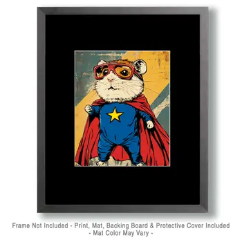 Montrose the Mouse to the Rescue - Pet Superheros Art Prints – 8″x10″ Artwork for 11″x14″ Frame