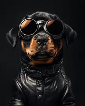 Roger the Rottweiler - Pet Superheros Art Prints – 8″x10″ Artwork for 11″x14″ Frame