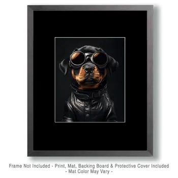 Roger the Rottweiler - Pet Superheros Art Prints – 8″x10″ Artwork for 11″x14″ Frame