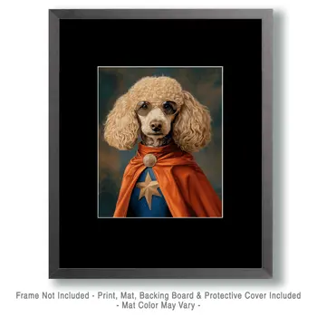 Sir Albert at Your Service - Pet Superheros Art Prints – 8″x10″ Artwork for 11″x14″ Frame